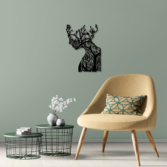 Wallity Tree Woman - Model 318 Escultura de Pared Decorativa en Metal Negro Wallity Tree Woman - Model 318 Escultura de Pared Decorativa en Metal Negro